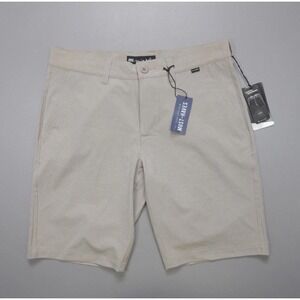 Travis Mathew Beck Shorts Size 33 10" Inseam Khaki Performance Golf Stretch